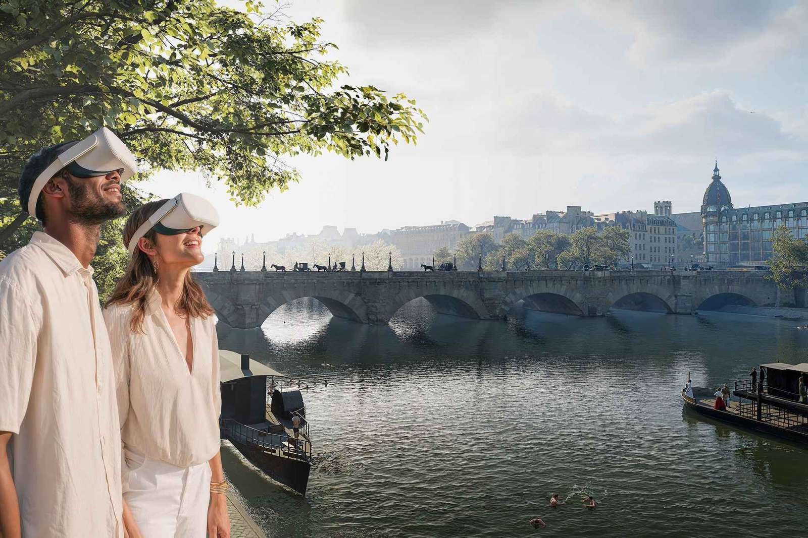 Visita guidata di Parigi in realtà virtuale sulla Senna