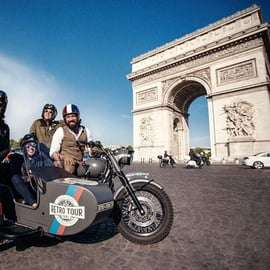 Tour de Paris en side-car vintage, de jour ou de nuit