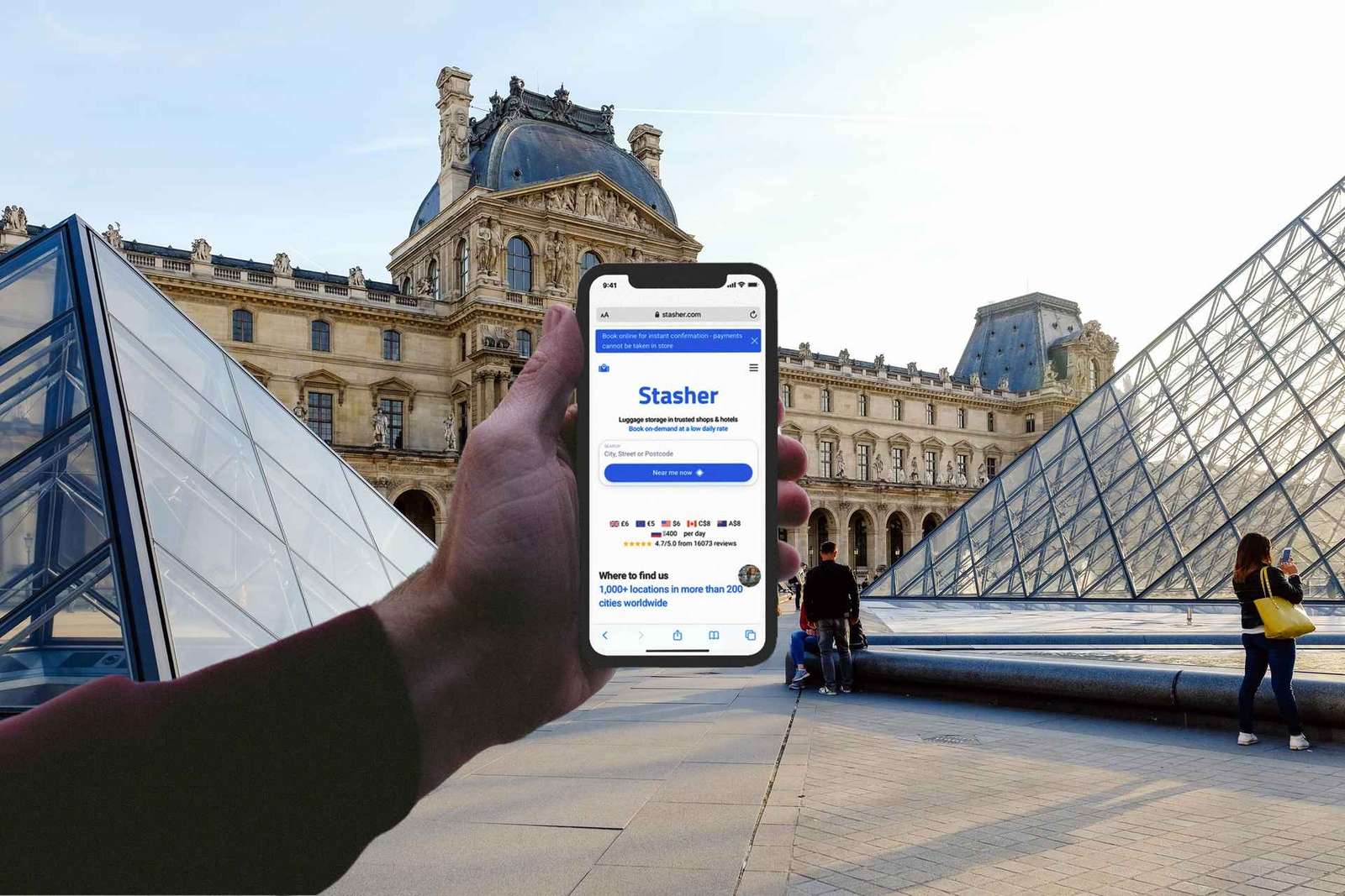 Consigna de equipaje cerca del Louvre, sin límite de tamaño